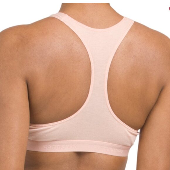 COMMANDO SIze XS Pima Cotton Blend Micro Rib Racerback Bralette Apricot NWT - Picture 2 of 8
